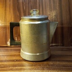 Vintage Comet aluminum percolator coffee pot farmhouse shabby chic retro